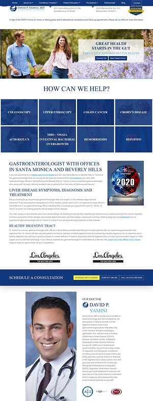 Santa Monica Gastroenterologist Dr. David Yamini Named Best Gastroenterologist in Santa Monica in BusinessRate Best of 2026 Awards