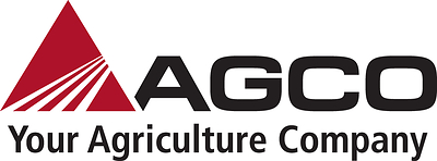 AGCO Red and Black Logo; Your Agriculture Company