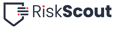 RiskScout's logo - a shield alongside its name.