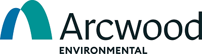 Arcwood Environmental logo featuring a stylized blue and teal arch to the left of the company name Arcwood Environmental logo featuring a stylized blue and teal arch to the left of the company name