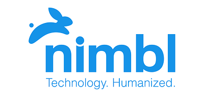 Logo for Nimbl Consulting and tagline reading Technology. Humanized.