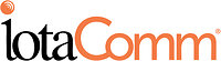 The IotaComm logo, featuring a wireless propagation symbol that represents advanced IoT connectivity and innovative communication solutions, is presented in black and orange.