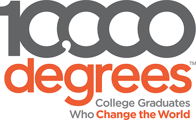 10,000 Degrees Logo: College Graduates Who Change the World