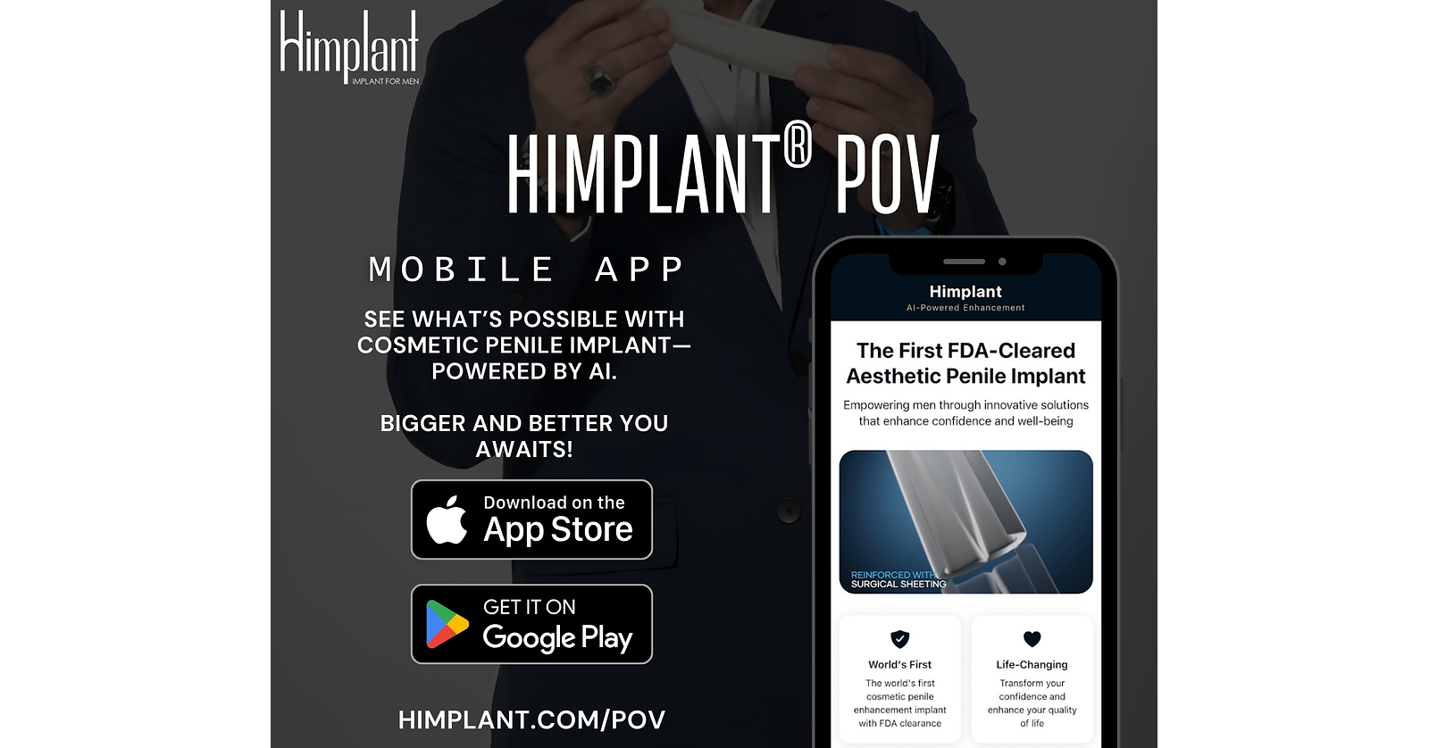 Penile Enhancement Visualizer: Himplant POV® Surpasses 25,000 Downloads