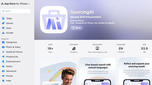 SourcingAI is available for download on major mobile platforms, including the Apple App Store and Google Play, providing global buyers with on-the-go access to AI-driven sourcing services. SourcingAI is available for download on major mobile platforms, including the Apple App Store and Google Play, providing global buyers with on-the-go access to AI-driven sourcing services.
