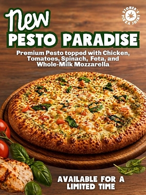 Stoner's Pizza Joint Launches New "Pesto Paradise" Pizza for a Limited Time