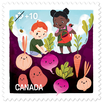 Le nouveau timbre philanthropique de la Fondation communautaire de Postes Canada sème un avenir meilleur pour les jeunes du pays