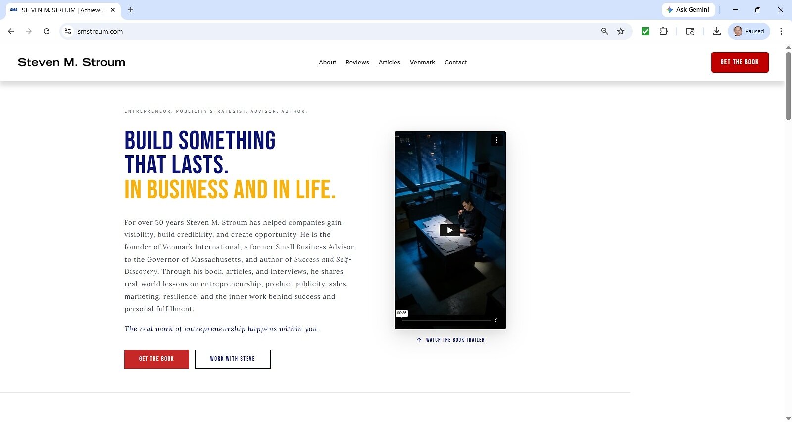 Steven M. Stroum Launches New Website Combining His Business Legacy and Author Platforms