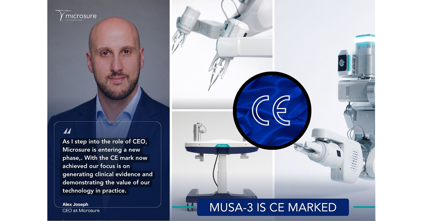 Microsure Announces CE Mark Approval and CEO Transition as Company Enters Next Phase of Clinical Growth