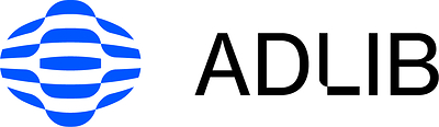 Adlib Logo- Black and blue