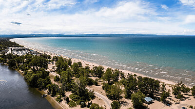 Longest freshwater beach in the world.
