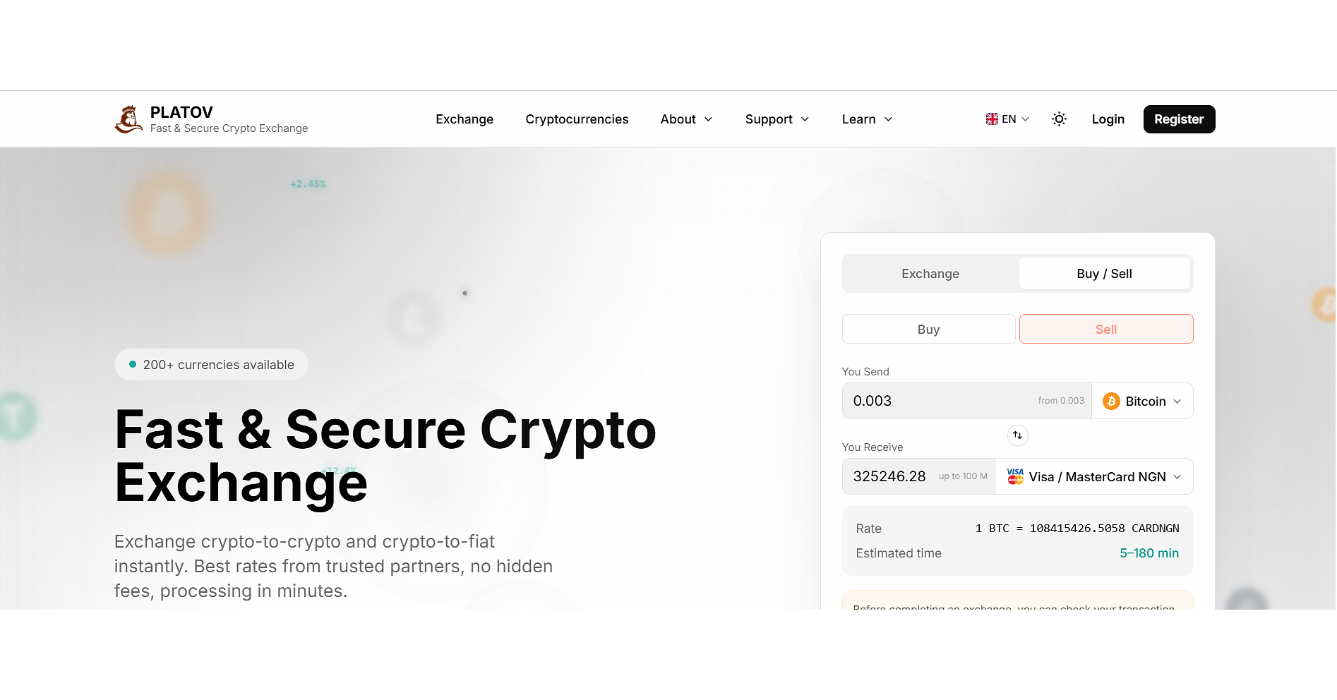 Platov.co adds Nigerian Naira support for crypto‑fiat swaps