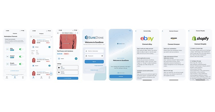 SureDone Launches Mobile App, Bringing Amazon, eBay and Shopify Listing Management Into One Mobile Experience