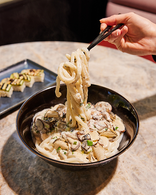 UDON NOODLES: Truffle Mushroom Cream