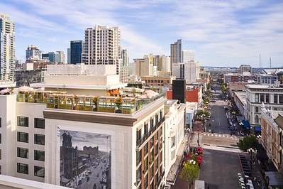 Ariel image- Rooftop AC San Diego Downtown Gaslamp Quarter