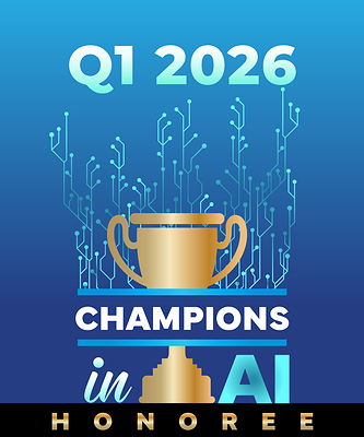Champions in AI Q1 2026 honoree logo