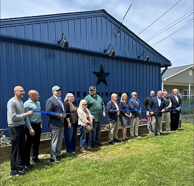 West Virginia American Water team members and board members, along with Nitro city officials, join for ribbon-cutting.