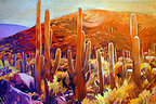 Original Painting by Greg Heil - Saguaro Glow