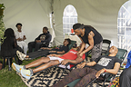 A man receiving a massage from Life Wellness Center