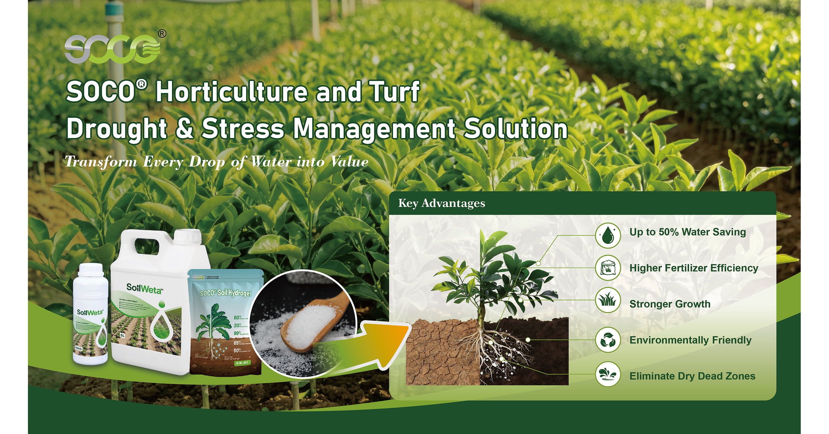 SOCO&reg; to Showcase Soil Hydrogel Solutions for Horticulture and Turf Management at Hort Connections 2026