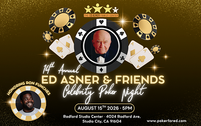 Annual Ed Asner & Friends Celebrity Poker Night Returns August 15, 2026