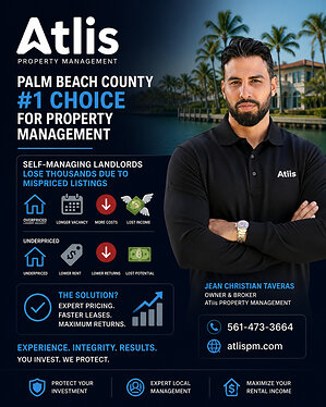 Atlis Property Management: Palm Beach County Self-Managing Landlords Lose $2,450 Per Vacancy Cycle to Mispriced Listings