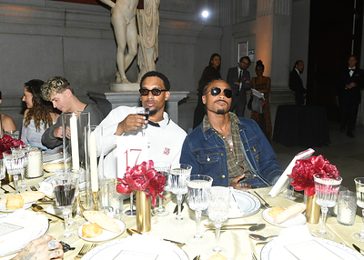 Sylvester Familia and Manny Omitto at the Co-Created book launch party at The Met.