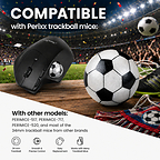 ⚽ Bring football passion to your desktop with the PERIPRO-303FTB Soccer Trackball. Smooth tracking, unique soccer-ball design, and broad 34 mm compatibility for trackball enthusiasts.