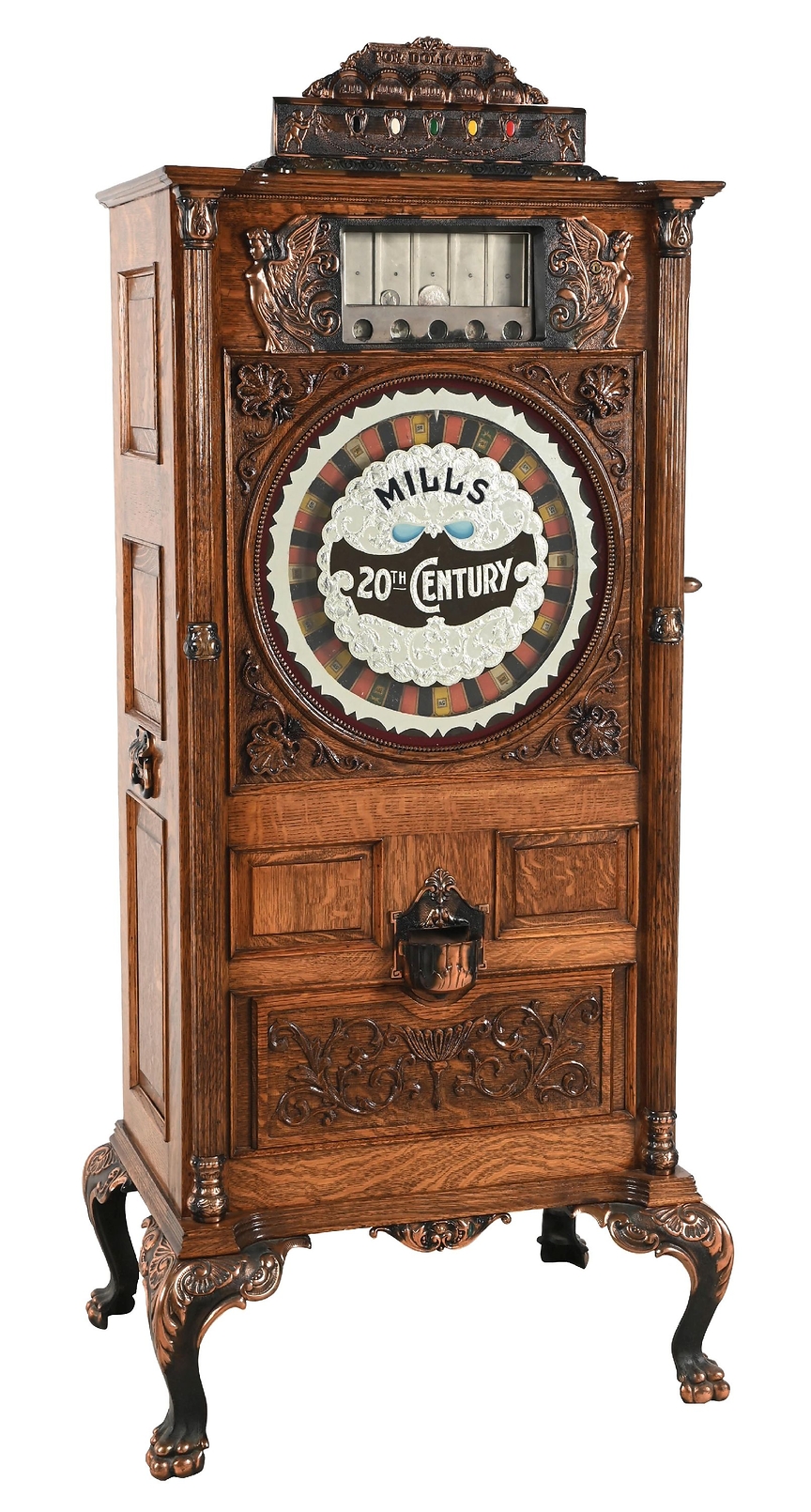Art Industry: From a $227,500 Slot Machine to a Donkey Painting for Charity and Hot Dogs Rewriting History — This Week’s Art World Is Wild, Weird, and Wonderful 4 Circa 1900-1905 Mills '20th Century' upright slot machine. Sold for $92,250