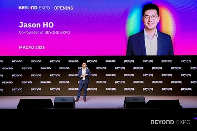 BEYOND Expo Co-Founder Jason Ho at the 2026 Opening Ceremony. Credit: BEYOND Expo