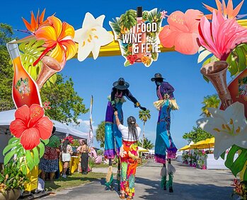 Moko Jumbies Welcomed guests into our 2026 experience- Photo by Colin Subratie