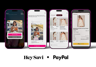 Hey Savi's agentic commerce fashion platform with in-app PayPal checkout