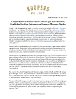 Press Release: Koopers Whiskey Debuts Father’s Office Cigar Blend Bourbon, Combining Brazilian Amburana and Japanese Mizunara Finishes