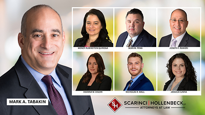 Tabakin, Quiroga, Pena, Ranieri, Digori, Wall, Cunha join Scarinci Hollenbeck. Tabakin, Quiroga, Pena, Ranieri, Digori, Wall, Cunha join Scarinci Hollenbeck.