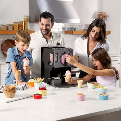 Bring the ice cream parlor home with the Gourmia 2-Quart Automatic Soft Serve Maker, delivering fresh, delicious soft serve in as little as 30 minutes for a fun, hassle-free way for the whole family to cool down during backyard pool days and summer holiday celebrations.
