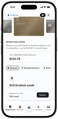 Grubhub & Bilt integration 