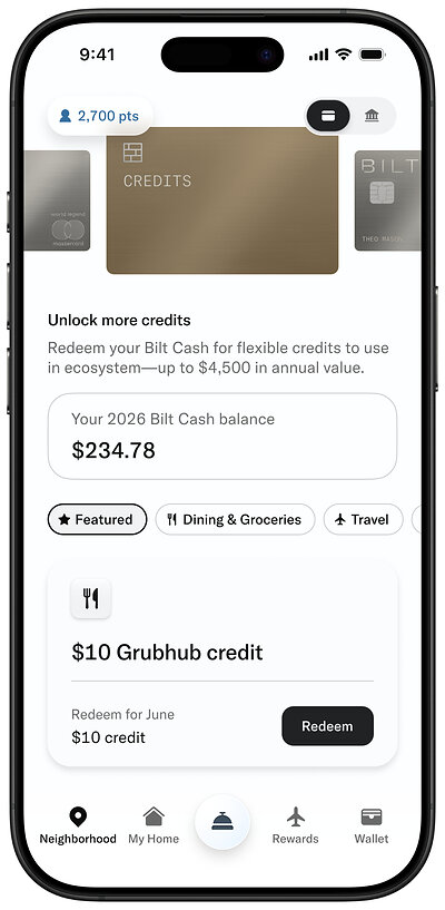 Grubhub & Bilt integration 