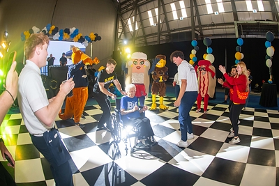 After more than 100 years of soaring over the most memorable pop culture moments, the Goodyear Blimp created one of its own: a birthday bash turned first-ever music festival inside an airship hangar, dubbed the BANGR at the HANGR, marking the second annual birthday party hosted by the brand.