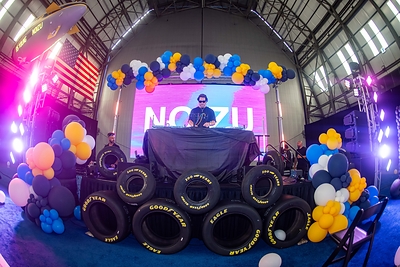 After more than 100 years of soaring over the most memorable pop culture moments, the Goodyear Blimp created one of its own: a birthday bash turned first-ever music festival inside an airship hangar, dubbed the BANGR at the HANGR, marking the second annual birthday party hosted by the brand.