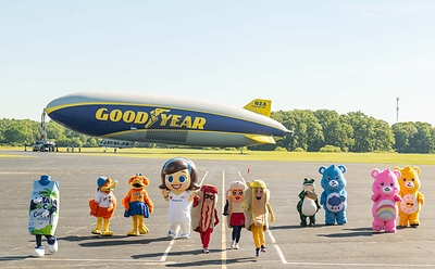 After more than 100 years of soaring over the most memorable pop culture moments, the Goodyear Blimp created one of its own: a birthday bash turned first-ever music festival inside an airship hangar, dubbed the BANGR at the HANGR, marking the second annual birthday party hosted by the brand.