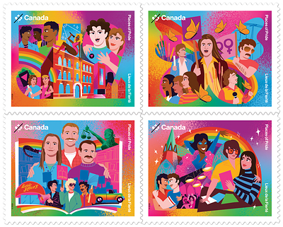 Postes Canada commémore l'histoire 2ELGBTQIA+ du pays avec une nouvelle émission de timbres