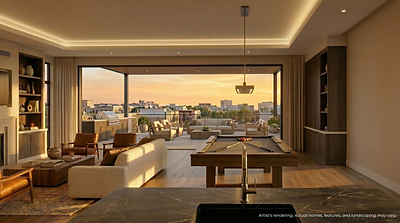 Rec Room Interior Rendering | The Village at Landmark | New Homes in the Denver Tech Center