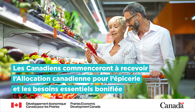La ministre Olszewski et le ministre Robertson soulignent que les Canadiens commenceront dès aujourd'hui à recevoir l'Allocation canadienne pour l'épicerie et les besoins essentiels bonifiée