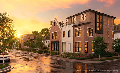 Streetscape Rendering of The Village at Landmark | New Luxury Homes in Greenwood Village, CO