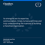 The Internicola Law Firm Recognized by Chambers USA Among Nation's Leading Franchise Law Firms