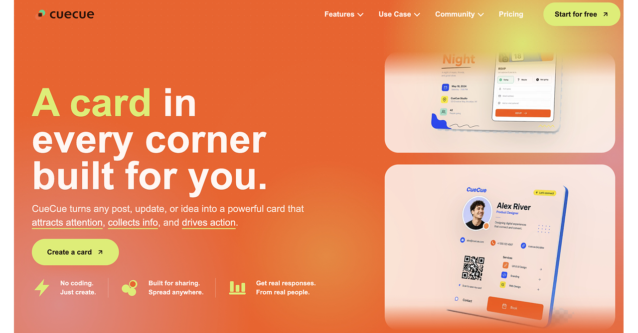 CueCue Launches Interactive Web Card to Help People Earn From Skills, Services and Idle Assets