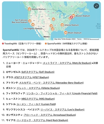 TravelingWiki & SportsFanWiki Coverage