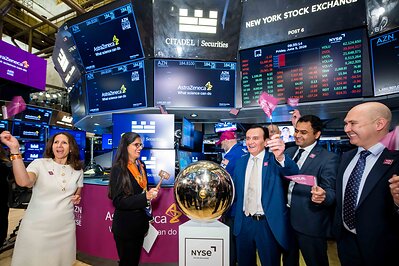 AstraZeneca celebrated NYSE transfer on June 5 This image opens in the lightbox