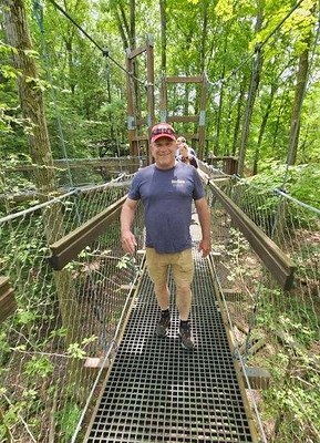 Bill Megela enjoys traveling and camping year-round. Photo courtesy of Megela.