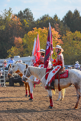 Opening ceremonies with the Canadian Cowgirls at the 2026 Mayor's Charity RAM Rodeo in Wasaga Beach, October 3-4, 2026.